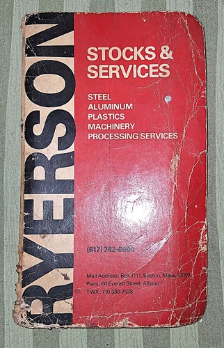 Ryerson Stocks & Service Steel Aluminum Plastics Catalog Book, 1980