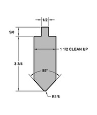 RITEWAY PRESS BRAKE DIE 85 DEGREE FORMING PUNCH #19 12 INCH 