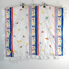 Vintage Classic Nursery Quilt Comforter Baby Bedding Ducks Flowers Bows Lace