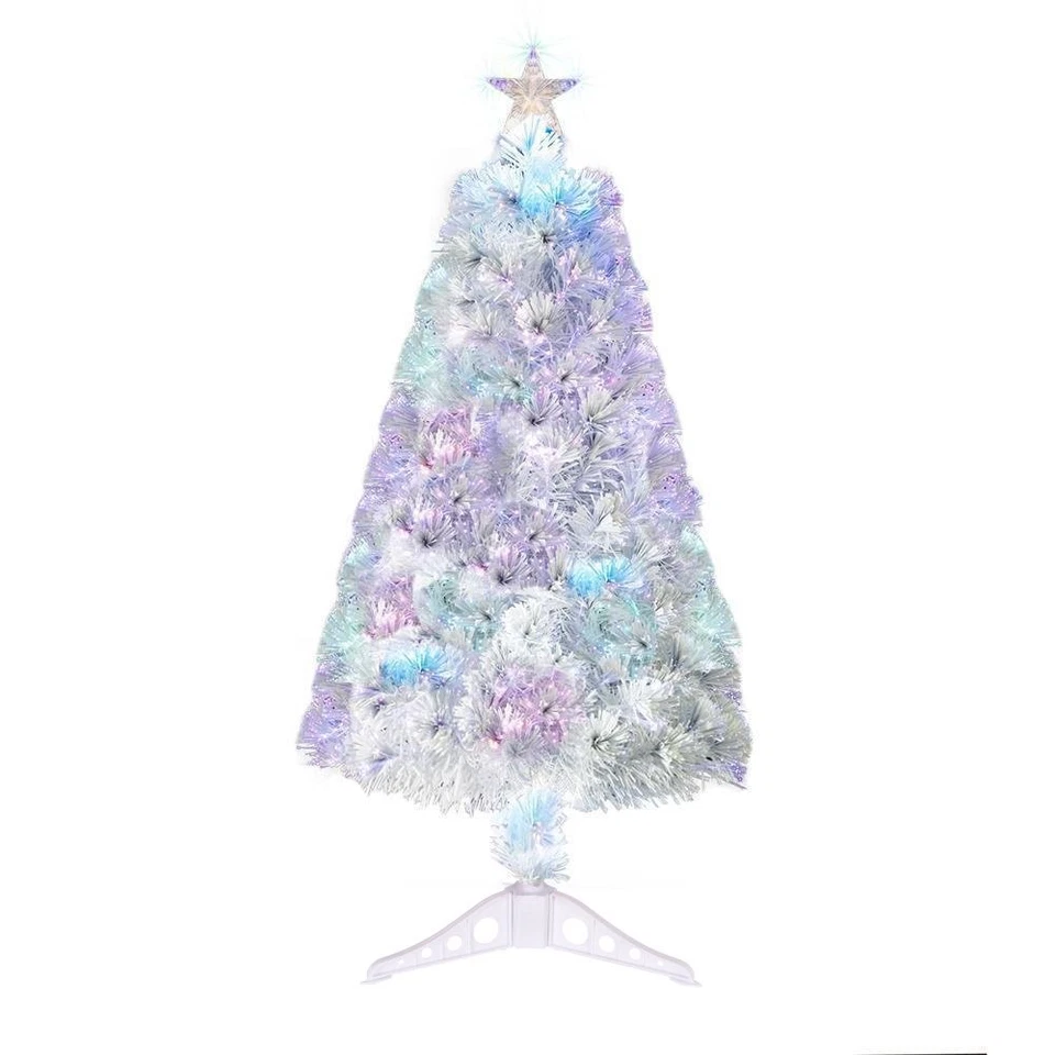 Prelit Christmas Tree Fibre Optic Xmas Colour changing Star LED 3FT-4FT-5FT-6FT