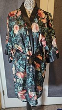 Sheer Floral Vintage Inner Most Robe Kimono Pockets