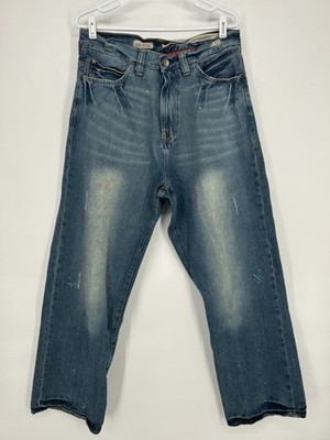 Vintage Ecko Unltd Jeans Mens 32 Blue Denim Baggy Fit Hip Hop Grunge Skater