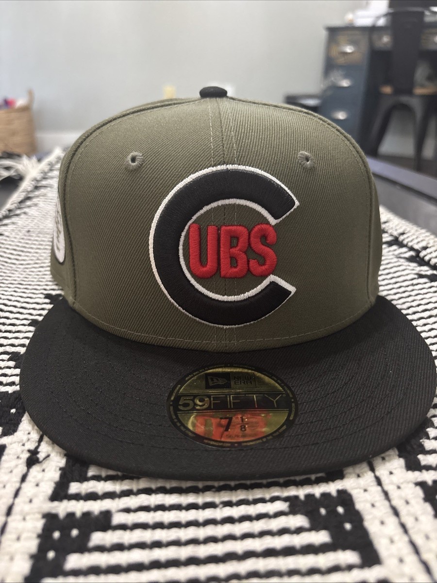 Chicago Cubs Hat New Era 59Fifty Olive Green/Black Harry Caray