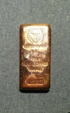 Copper 9999 - 1kg Copper Cast Bar - Germania Mint 