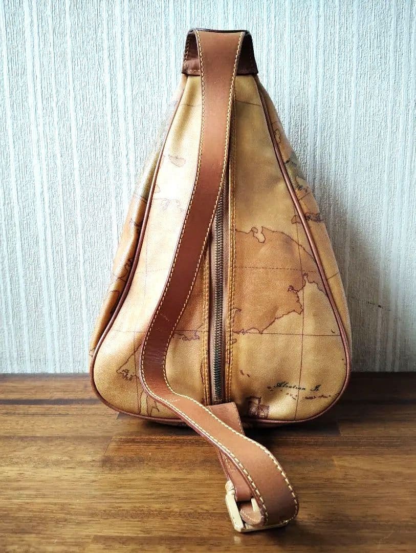 Prima Class PVC Shoulder Bag Map Pattern Tear-Sha… - image 2