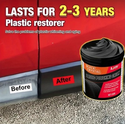 1pc 150g Plastic & Rubber Repair Paste Black Trim Restore Polish - NEW