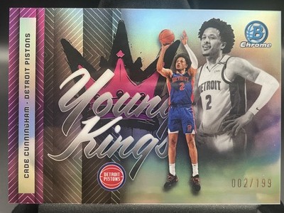 JERSEY NUMBER MATCH 2025-26 Topps Bowman Chrome Cade Cunningham Fuchsia 2/199 #