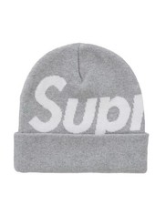 Supreme Big Logo Beanie Grey - Brand New In Hand FW24 