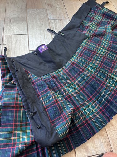 Mens Gordon Nicolson Highlandwear Wool Tartan Handmade Kilt Leather Strap 45"-48 - Picture 9 of 10