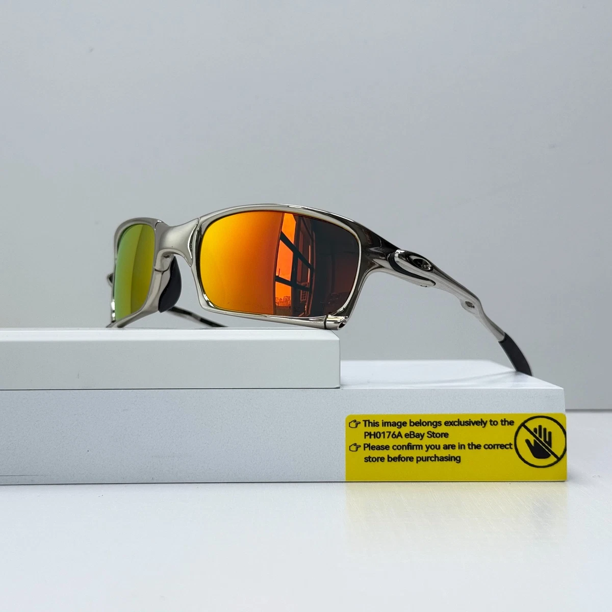 Oakley X-Squared OO6011-06 Sunglasses Silver Frame Orange Iridium