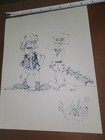 Original art Inked Sketch Star Wars Luke Skywalker & Han Solo Artwork 11"- 8.5" — photo 4