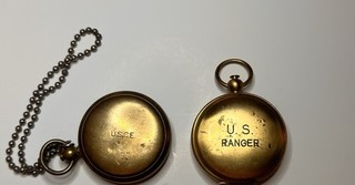 (Lot112) Two Different Vintage WWII Era Pocket Compasses USCE And US Ranger