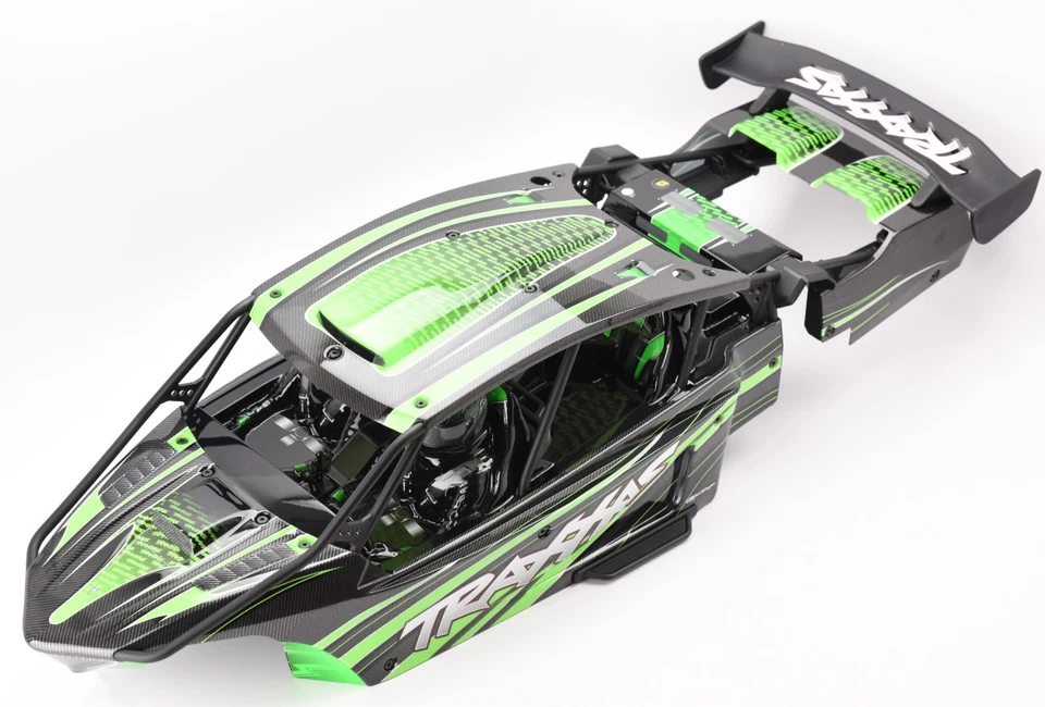 Fits SAND CAR BODY & CAGE (Green Painted, Wires Funco Pro Scale Traxxas 109076-4 - Image 2 of 4