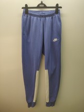 Nike Tracksuit Bottoms Men Size XS Blue White Chariot Fleece Bottoms