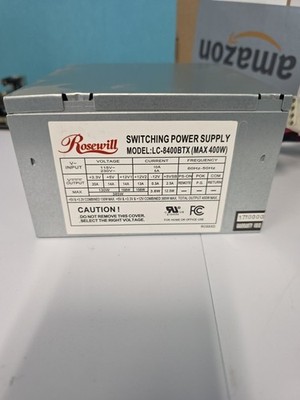 USED Rosewill Desktop Power Supply LC-8400BTX 400W, Non-Modular