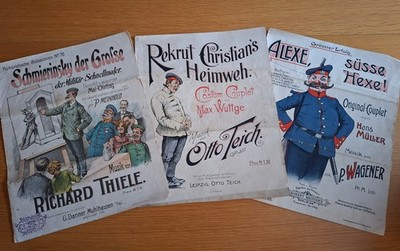 Historische Noten heiterer Musik ca. 100 Jahre alt Originale Sammlerobjekte