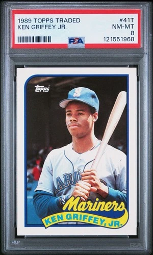 1989 Topps Traded #41T Ken Griffey Jr.  PSA 8