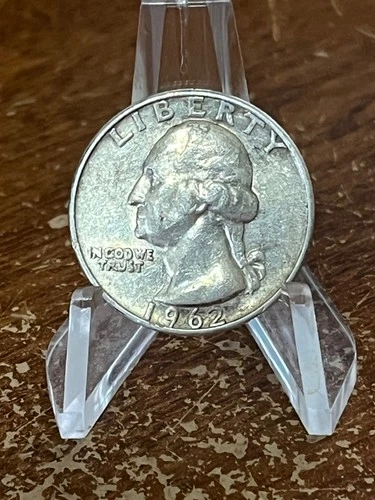 1962-D Washington SILVER Quarter Denver Mint USA Collector Coin 90% Ag # RJ185