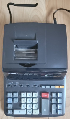 Sharp EL-2196BL 12-Digit 2-Color Printer Calculator TESTED & WORKS -- READ