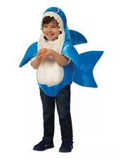 Pinkfong Baby Shark Chompin' Daddy Shark Child Costume Size S 4/6 Boys 3-4 Yr