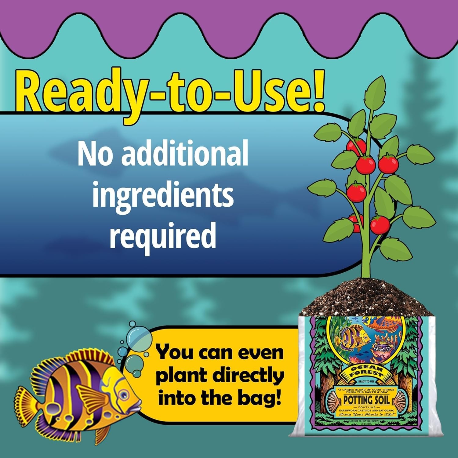 FoxFarm Ocean Forest Potting Soil 1.5 cu ft | Organic Garden Mix | Free Shipping