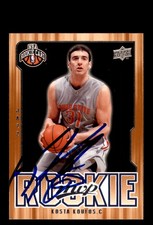 Signed Basketball Card Auto Kosta Koufos 2008-09 Upper Deck MVP #221 Utah Jazz