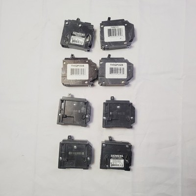 Lot of 8 Siemens GE Square D Circuit Breakers 15A 20A 25A 35A Electrical