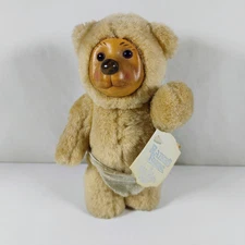 Vintage 1990 Robert Raikes Brown Teddy Bear Nursery Miniature Jointed w/ Tag