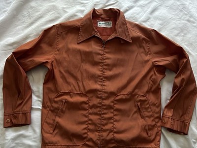 60s McGREGOR “DRIZZLER JACKET” Vintage McGregor Drizzler Jacket Mens 44 Dark Orange * Windbreaker