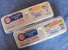 5 White Styrofoam Empty Egg Cartons, Large Size, 12 count cartons Egglands Best