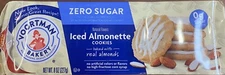 Voortman Bakery ZERO SUGAR ICED ALMONETTE Cookies 8 Oz Pack NEW - SUGAR FREE