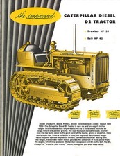 Caterpillar D2 Diesel Tractor Extra Value Folded Brochure 1954