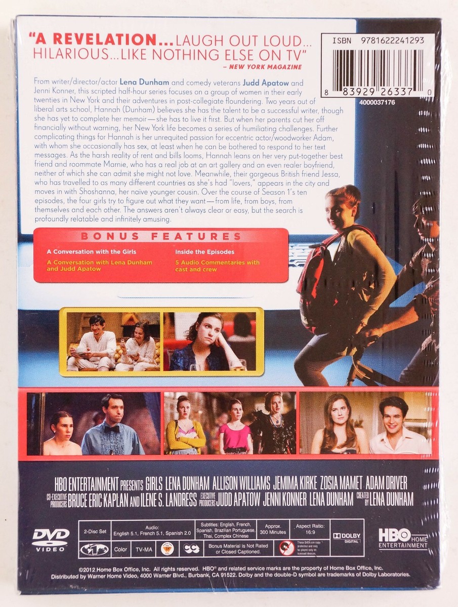 GIRLS:The Complete First Season DVD 2-Disc, Lena Dunham, Judd