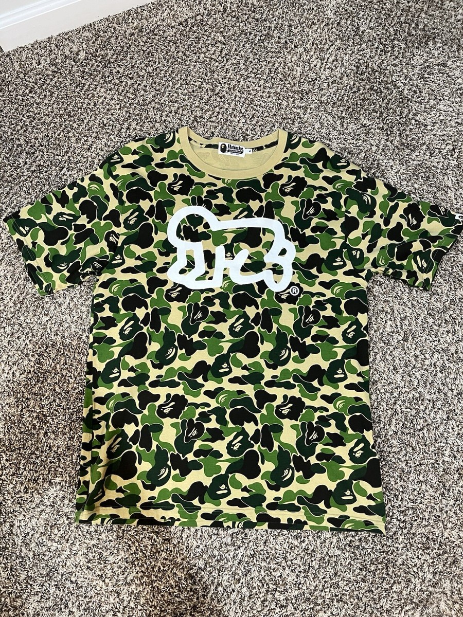 Bape X Keith Haring T-Shirt Allover Camo Sz XL UK - Main Image