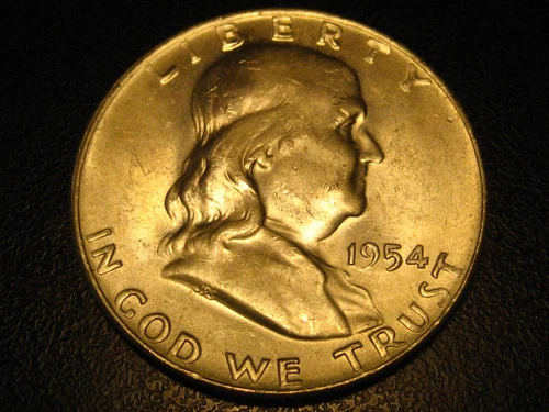 1954-D 90% Silver Franklin Head Half Dollar CHOICE BU