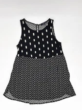 Madewell Shirt Womens Extra Small Blouse Black Sleeveless Pullover