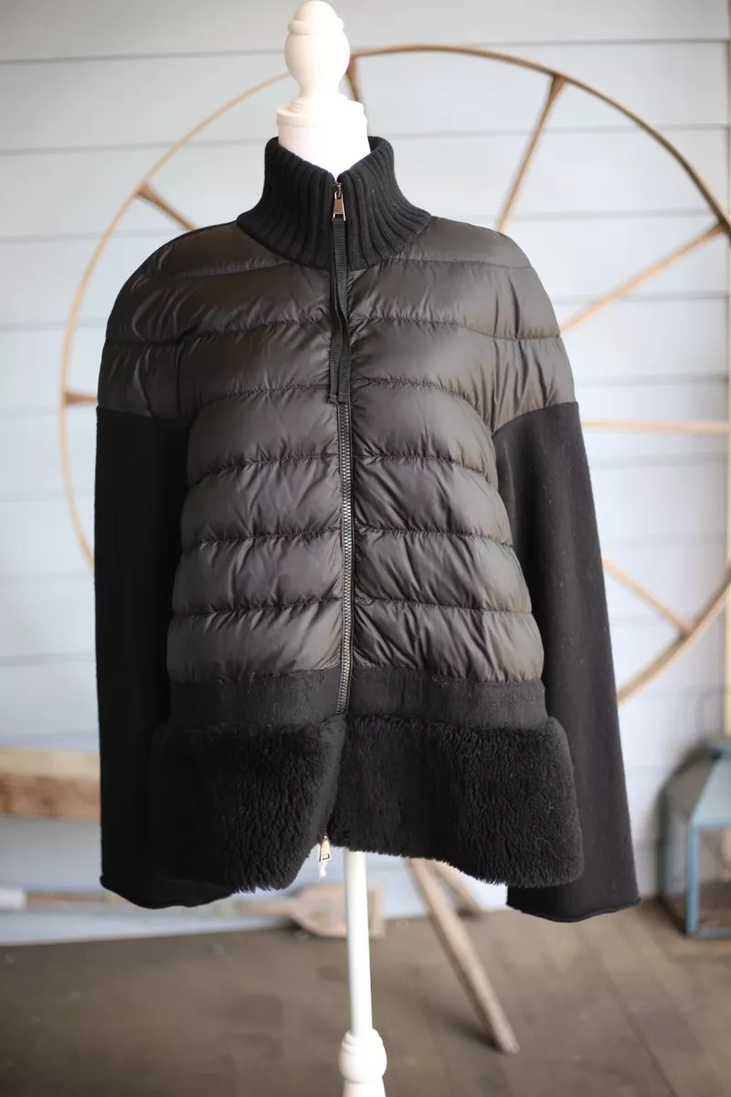 MONCLER Maglione Tricot Cardigan Down Jacket Size 4 / XL MINT