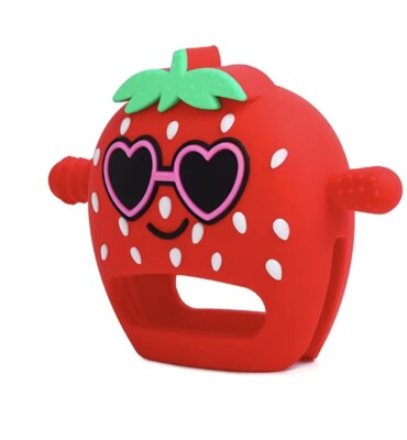 AOLIGE Fruit Baby Teething Toys, Silicone Soft Wearable Toddler Teether Toy Natu