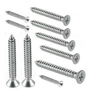 A4 MARINE GRADE STAINLESS STEEL COUNTERSUNK CSK SELF TAPER WOOD SCREWS CHIPBOARD