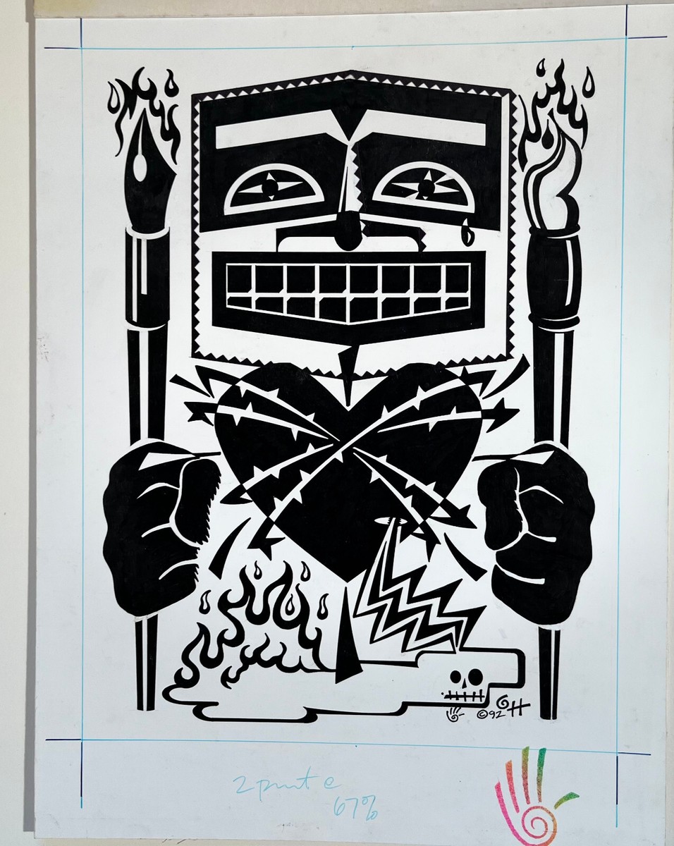 Original RICK GRIFFIN Tribute 1992 GARY HOUSTON Pen & Ink