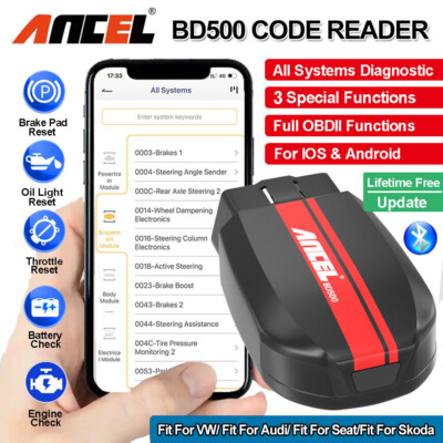 Ancel BD500 Diagnosegerät OBD2 Gerät Auto Scanner Alle System EPB ABS für VAG DE