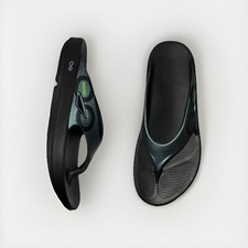 Oofos Men s OOriginal Sandal Size 13 Black Gray Sport Recovery Shoe Thong Slide