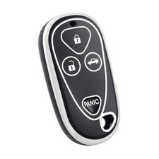 for Acura Key Fob Cover, Soft TPU Protection Key Fob Case Silver Black