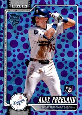 2026 Topps Series 1 Holiday Polka Dots Blue/Purple Alex Freeland 