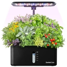Hydroponics Growing System Indoor Garden: Herb Garden Kit Indoor with LED Gro...