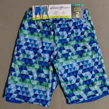 Eddie Bauer Boys Hybrid Quick Dry Shorts Blue/Green XL 18/20 2 Pack