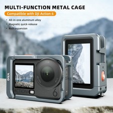 for DJI Action 6 Multi-function Metal Cage Magnetic Quick-Release Stress Tripod