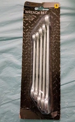 Pro Essentials Wrench Set Standard 3/8, 7/16, 1/2, 9/16, 5/8  Drop Forged B17