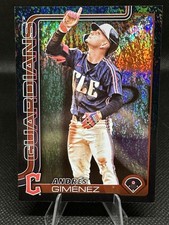 Andres Gimenez 2025 Topps Series 1 Black Holo Foil /10 Guardians #270