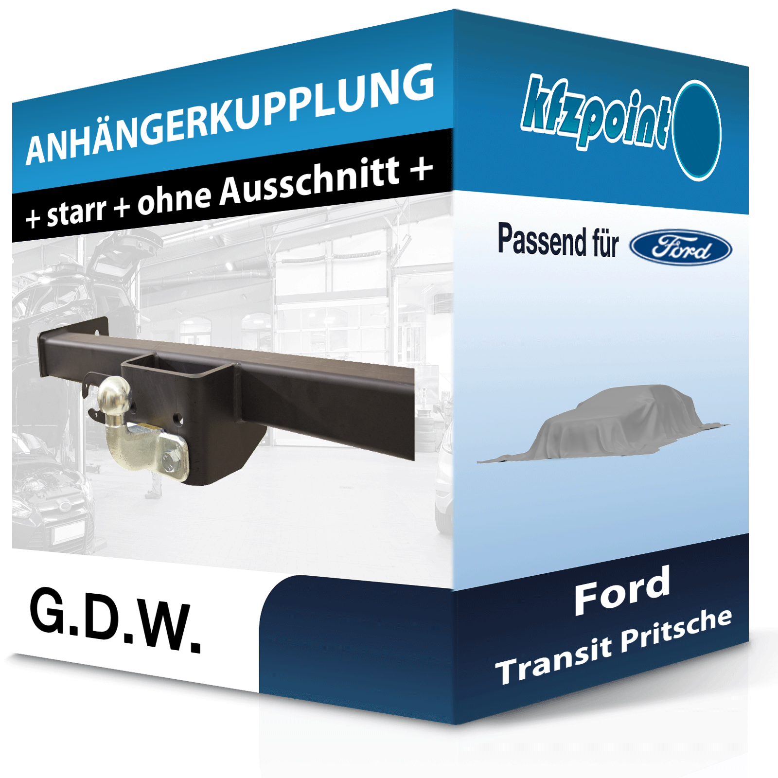 FüR Ford Transit Pritsche 06.2016-05.2024 G.D.W. AnhäNgerkupplung Starr Neu-image